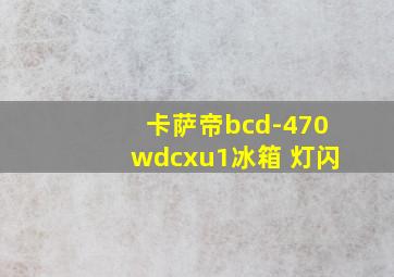 卡萨帝bcd-470wdcxu1冰箱 灯闪